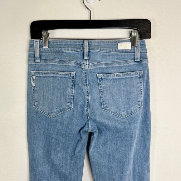 Paige Womens Skyline Ankle Peg Ricki Distressed Jeans Size 26 Light Wash Skinny - Picture 5 of 7